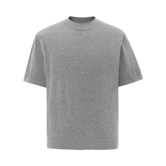 Solid color short sleeved T-shirt men's top