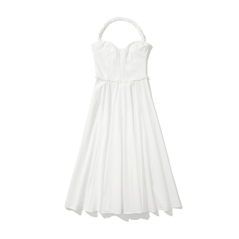 Fashionable and Sexy Style Women's Waist-Cinching Strapless Long Dress