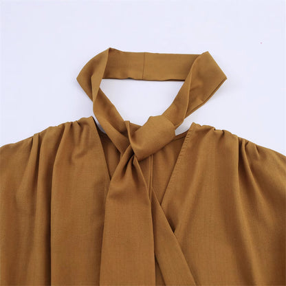 Long-Sleeve Fashion Loose Casual Design Lace Ribbon Unique Shirt Top