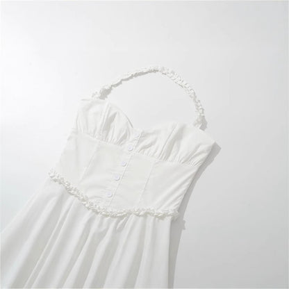 Fashionable and Sexy Style Women's Waist-Cinching Strapless Long Dress